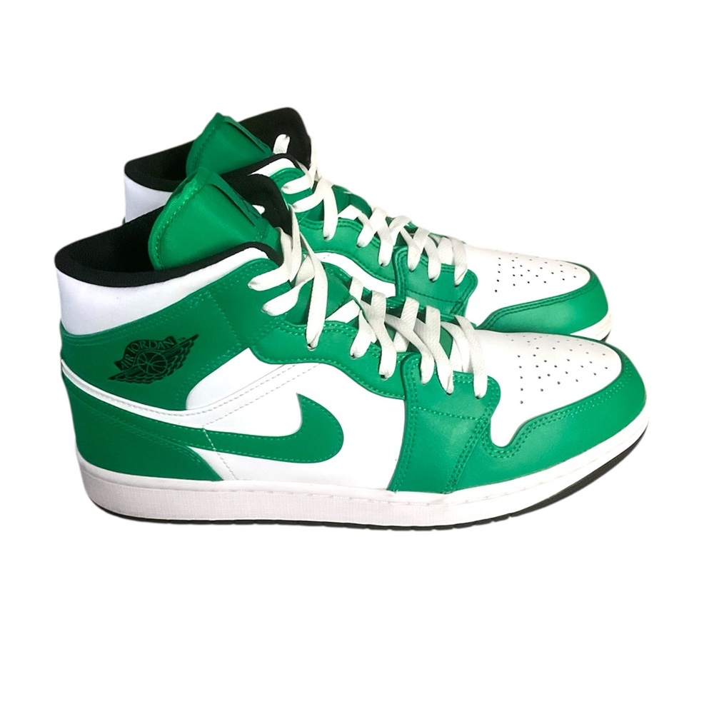Nike Men’s Air Jordan 1 Mid Lucky Green Sneakers